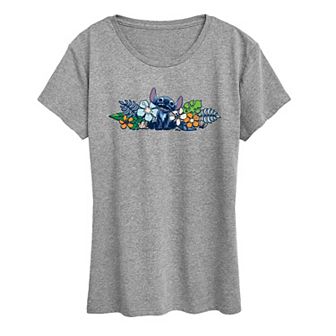 Disney's Lilo & Stitch Women's Flowers Graphic Tee