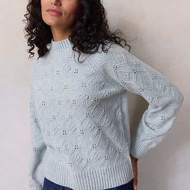 Women's LC Lauren Conrad Balloon Sleeve Mockneck Sweater