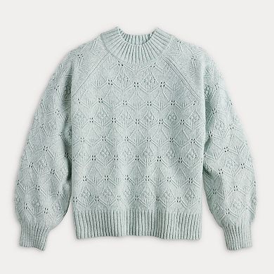 Women's LC Lauren Conrad Balloon Sleeve Mockneck Sweater