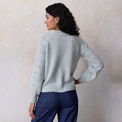 Women's LC Lauren Conrad Balloon Sleeve Mockneck Sweater