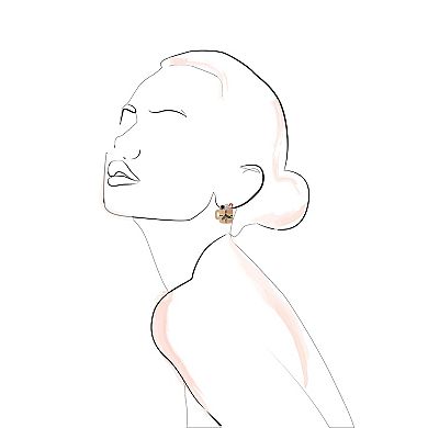 Gold Tone 3-Pair Holiday Mug Earring Set