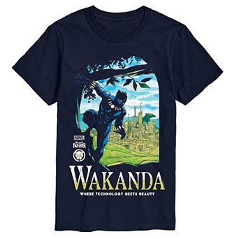Men's Marvel Black Panther Wakanda Destination Graphic Tee