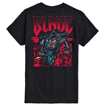 Men's Marvel Blade Metal Comic Panels Graphic Tee