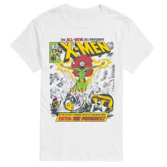 Men's Marvel X-Men Phoenix Vintage Comic Cover Graphic Tee