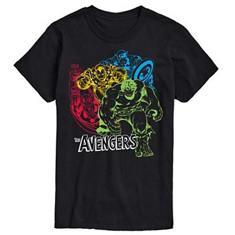 Men's Marvel The Avengers Line Art Graphic Tee