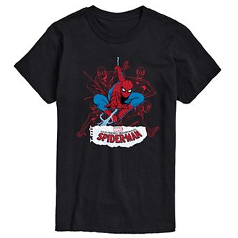 Men's Marvel Your Friendly Neighborhood Spider-Man Line Art Graphic Tee