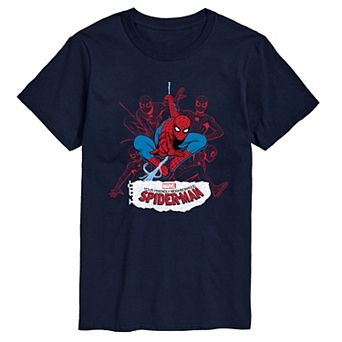 Men's Marvel Your Friendly Neighborhood Spider-Man Line Art Graphic Tee
