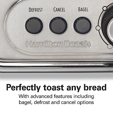 Hamilton Beach 2 Slice Toaster with Bagel and Defrost Functions