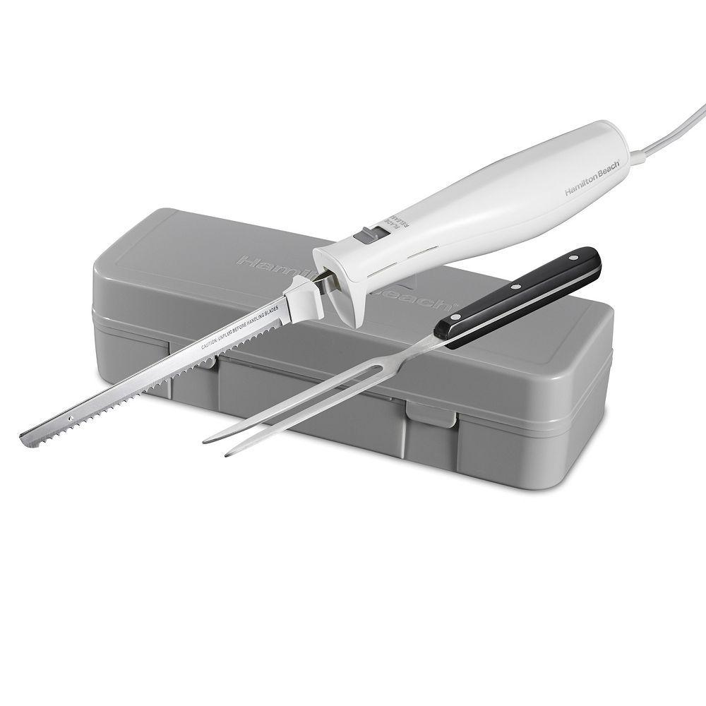 Hamilton Beach Electric Knife Set with Fork and Storage Case