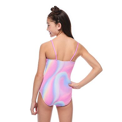 Girls 4-16 Breaking Waves Mermaid Ombre One-Piece Swimsuit in Regular & Plus Size