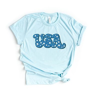 USA Bold Stars - Women's Short Sleeve Graphic T-Shirt
