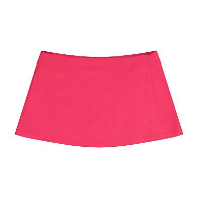 Girls 4-20 ZeroXposur 3-Piece V-Neck Tankini Top, Brief & Cover-Up Flap Skirt Set in Regular & Plus Size