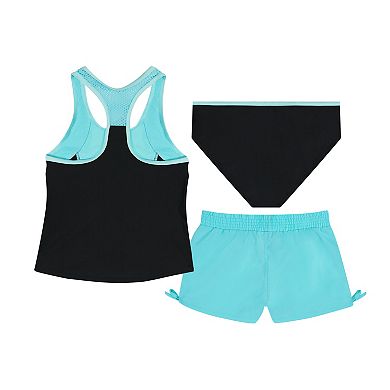 Girls 4-20 ZeroXposur 3-Piece Tankini, Swim Briefs & Cover-Up Shorts Set in Regular & Plus Size