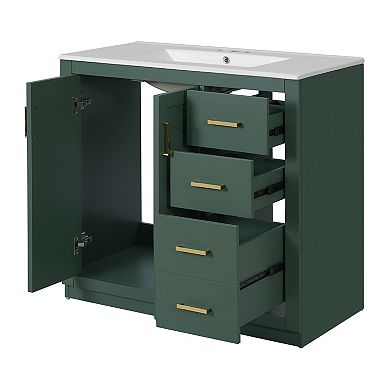 Merax 36'' Bathroom Vanity with Ceramic Sink Combo