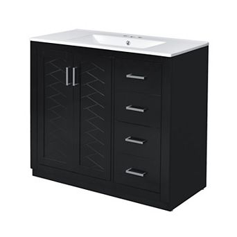 Merax 36'' Bathroom Vanity with Ceramic Sink Combo