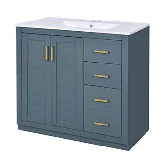 Merax 36'' Bathroom Vanity with Ceramic Sink Combo