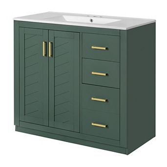 Merax 36'' Bathroom Vanity with Ceramic Sink Combo