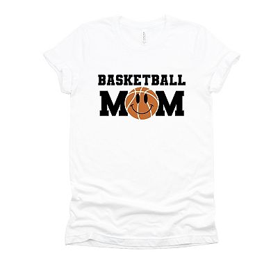 Simply Sage Market Basketball Mom Smiley Face Short Sleeve Tee