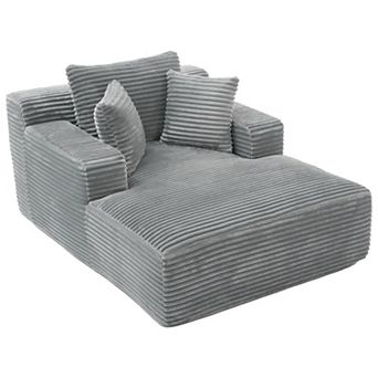Merax Chaise Lounge Sofa Bed 48.8" Upholstered Sofa Couch