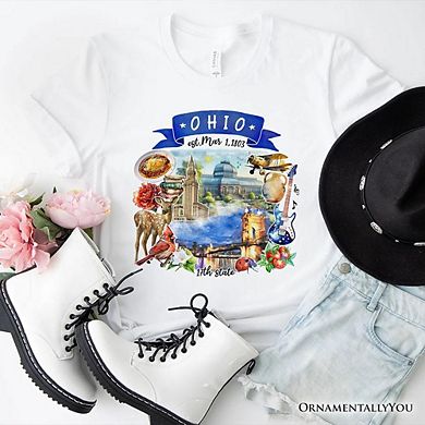 Artistic Ohio State Themes and Landmarks T-Shirt, Tee for History and Travel Lovers