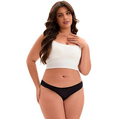 Women's Low Waist Frill Trim Satin Full Coverage Briefs
