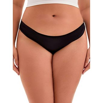 Women's Low Waist Frill Trim Satin Full Coverage Briefs