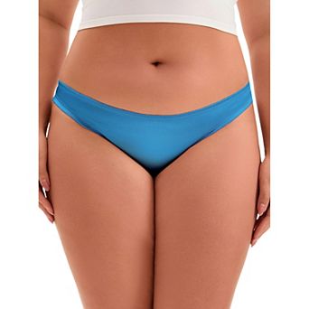 Women's Low Waist Frill Trim Satin Full Coverage Briefs