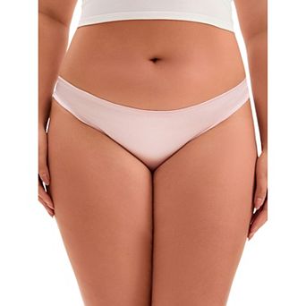 Women's Low Waist Frill Trim Satin Full Coverage Briefs