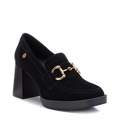 Carmela Collection, Women's Suede Heeled Loafers 161209