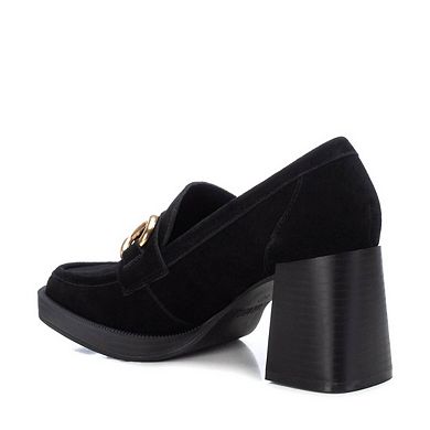 Carmela Collection, Women's Suede Heeled Loafers 161209