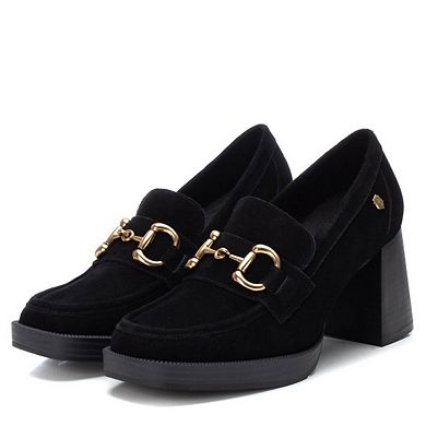 Carmela Collection, Women's Suede Heeled Loafers 161209