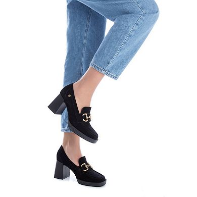 Carmela Collection, Women's Suede Heeled Loafers 161209