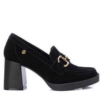 Carmela Collection, Women's Suede Heeled Loafers 161209