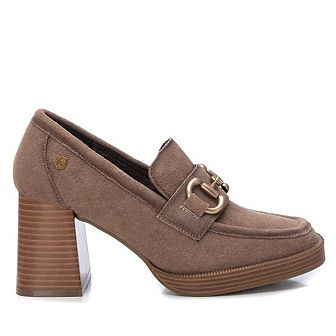 Carmela Collection, Women's Suede Heeled Loafers 161209