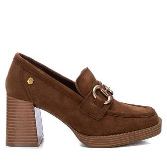 Carmela Collection, Women's Suede Heeled Loafers 161209
