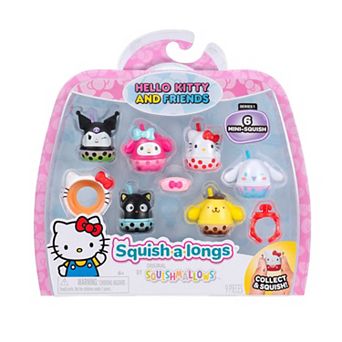 Hello Kitty 6 pk Mini Squish-a-longs Collectible Figures