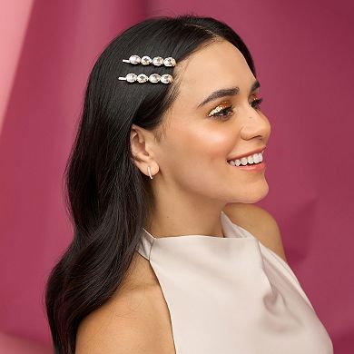 Kitsch Metal Gemstone Bobby Pins 2-pc. Set