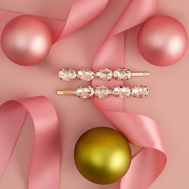 Kitsch Metal Gemstone Bobby Pins 2-pc. Set