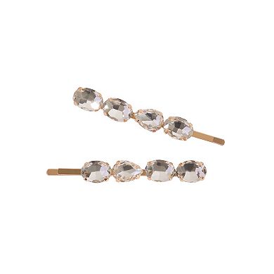 Kitsch Metal Gemstone Bobby Pins 2-pc. Set