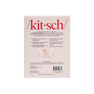 Kitsch Standard Satin Striped Bows Pillowcase