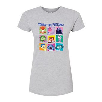 Disney / Pixar's Inside Out 1 Juniors' Today I'm Feeling Grid Fitted Tee