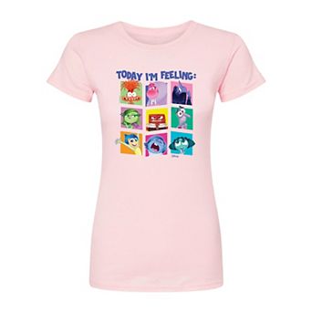 Disney / Pixar's Inside Out 1 Juniors' Today I'm Feeling Grid Fitted Tee