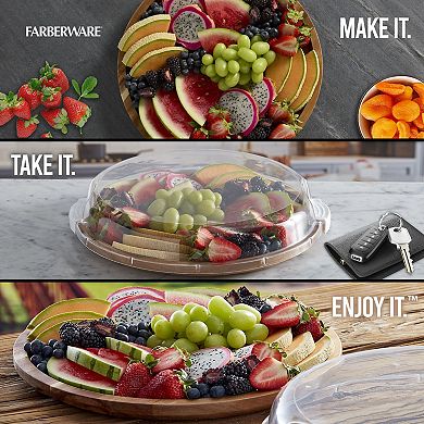 Farberware® 14-Inch Acacia Round Cutting Board