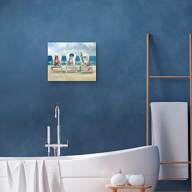 16" x 20" Beach Babes Cat Wall Art