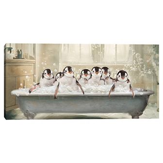 Penguin Group Bath II 12" x 24" Wall Art