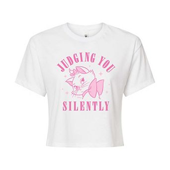 Disney's The Aristocats Marie Juniors' Judging You Silently Cropped Tee