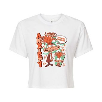 Disney / Pixar's Inside Out 2 Anxiety Juniors' Too Much Pressure Cropped Tee