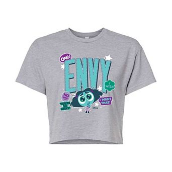 Disney / Pixar's Inside Out 2 Envy Juniors' Stickers Cropped Tee