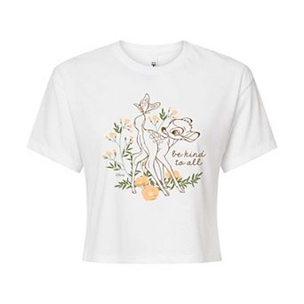 Disney's Bambi Juniors' Be Kind To All Cropped Tee