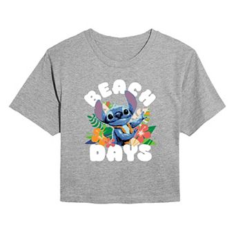 Disney's Lilo & Stitch Juniors' Beach Days Cropped Tee